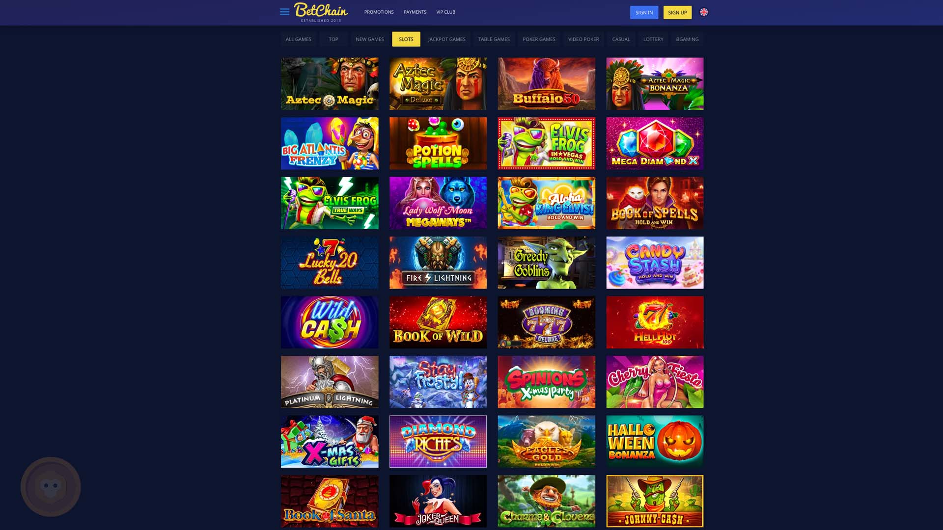 BetChain Casino Review - Slot Games