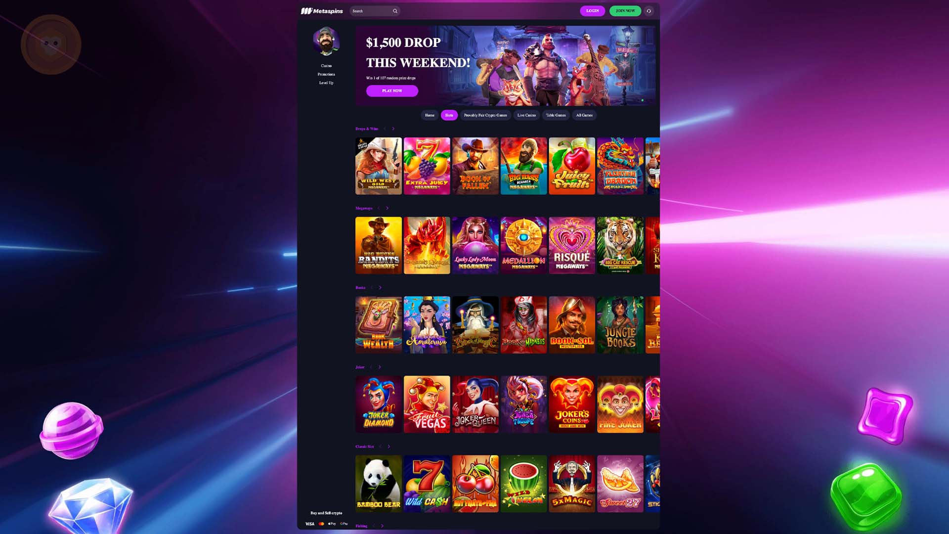 Metaspins Casino Review - Slot Games